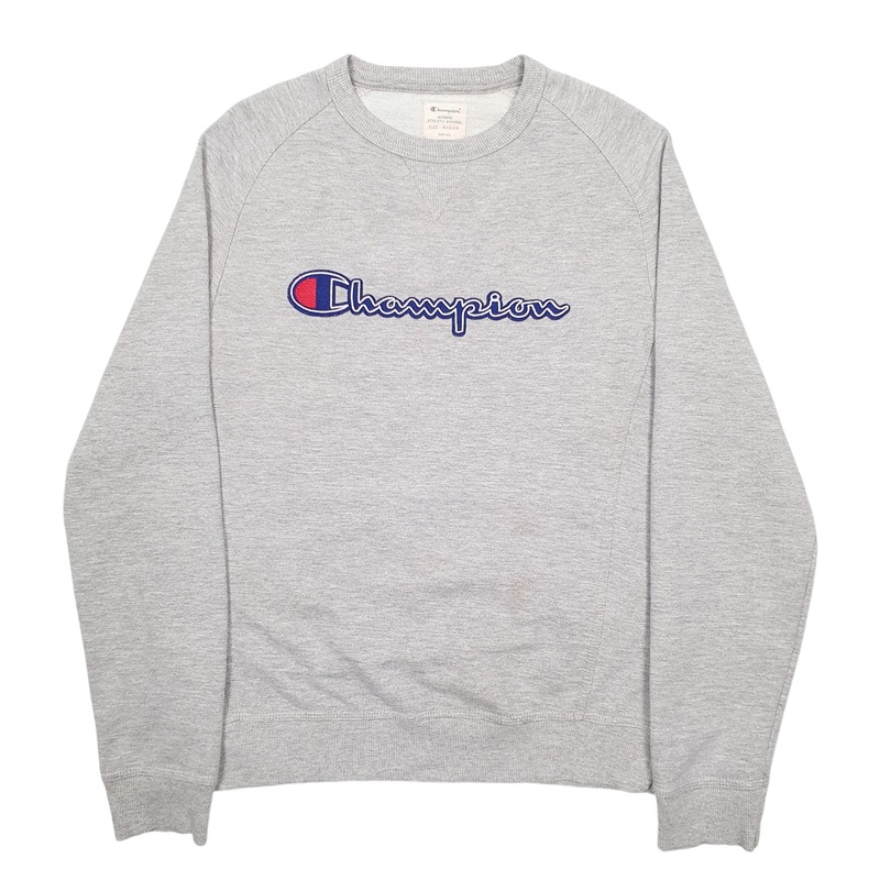 Champion Spellout Crewneck Cotton Blend Sweatshirt Jumper M