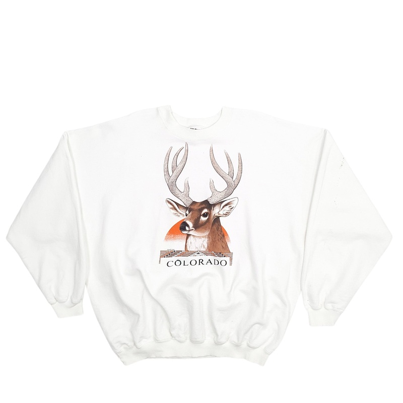 Gildan Colorado Deer Crewneck Cotton Blend Sweatshirt Jumper XXL
