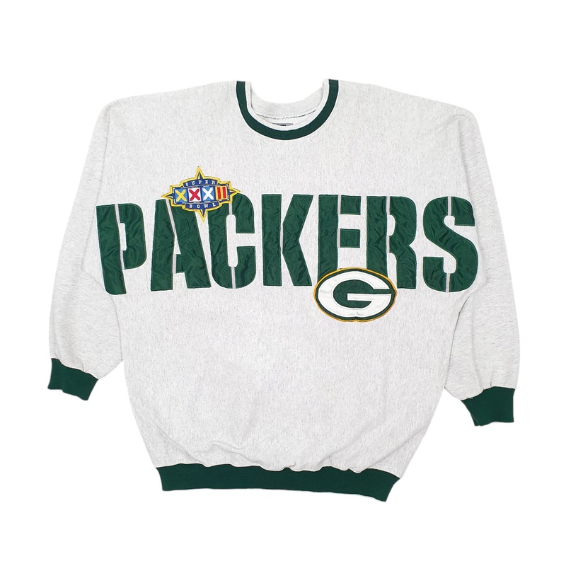Legends Vintage 1998 90s Green Bay Packers NFL Superbowl Crewnecks Cotton Blend Sweatshirt Jumper L