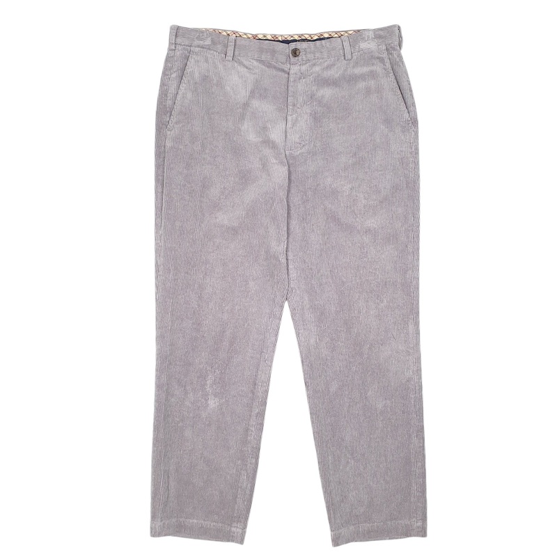 Mens Brooks Brothers Clark Grey Corduroy Cotton  Trousers W38 L32