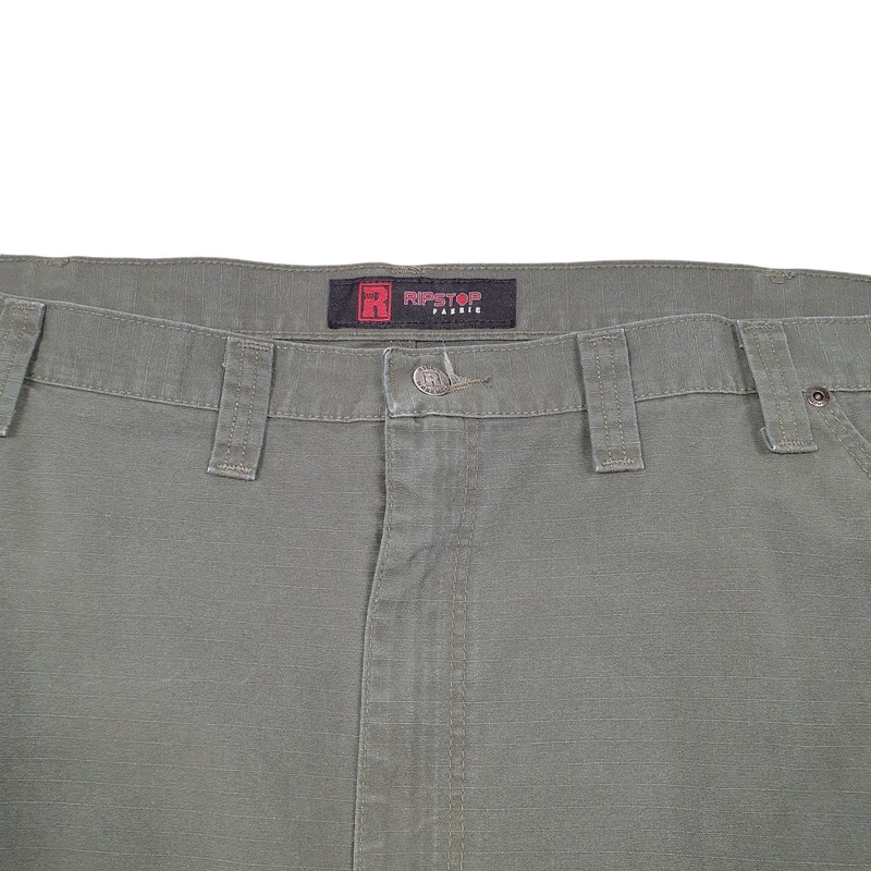 Mens Wrangler Riggs Workwear Ripstop Cargo Utility Khaki Carpenter Cotton  Trousers W50 L30