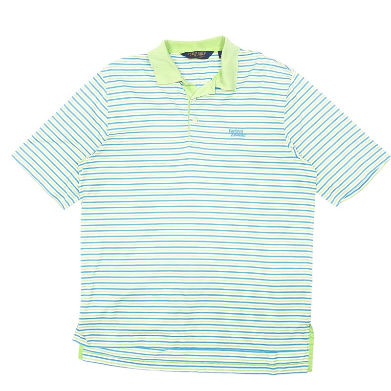 Polo Ralph Lauren Golf Striped Cardinal Amateur Short Sleeve Cotton Polo Shirt M