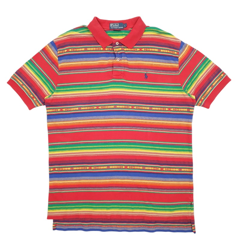 Polo Ralph Lauren Pattern Short Sleeve Cotton Polo Shirt L