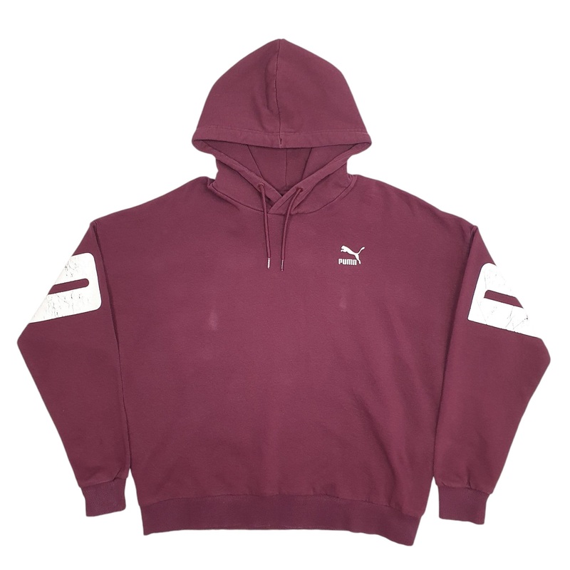 Puma Hoodie Cotton Blend Sweatshirt Jumper L