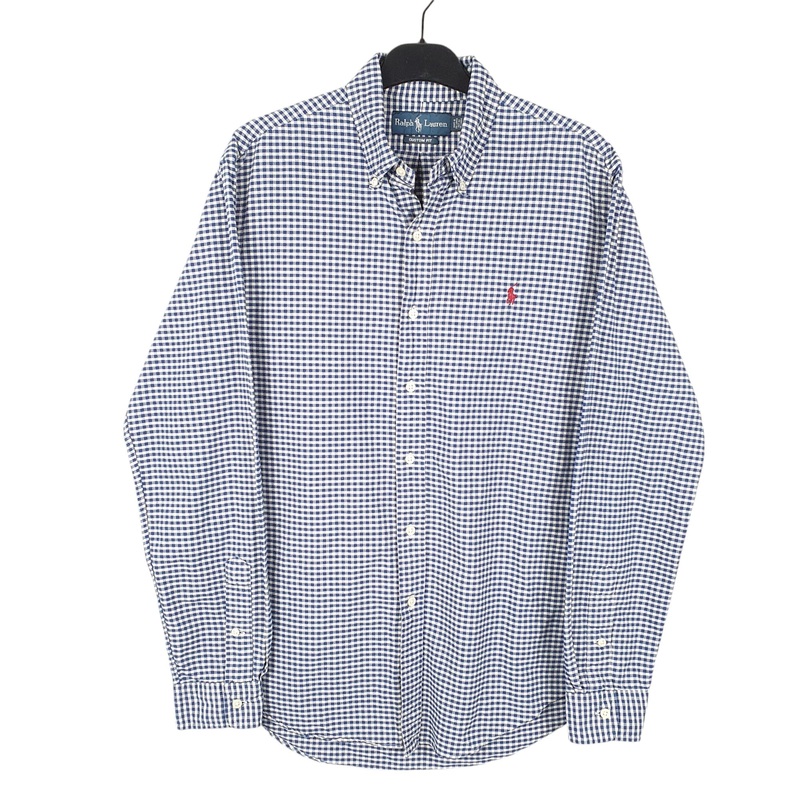 Ralph Lauren Long Sleeve Custom Fit Gingham Cotton Shirt M