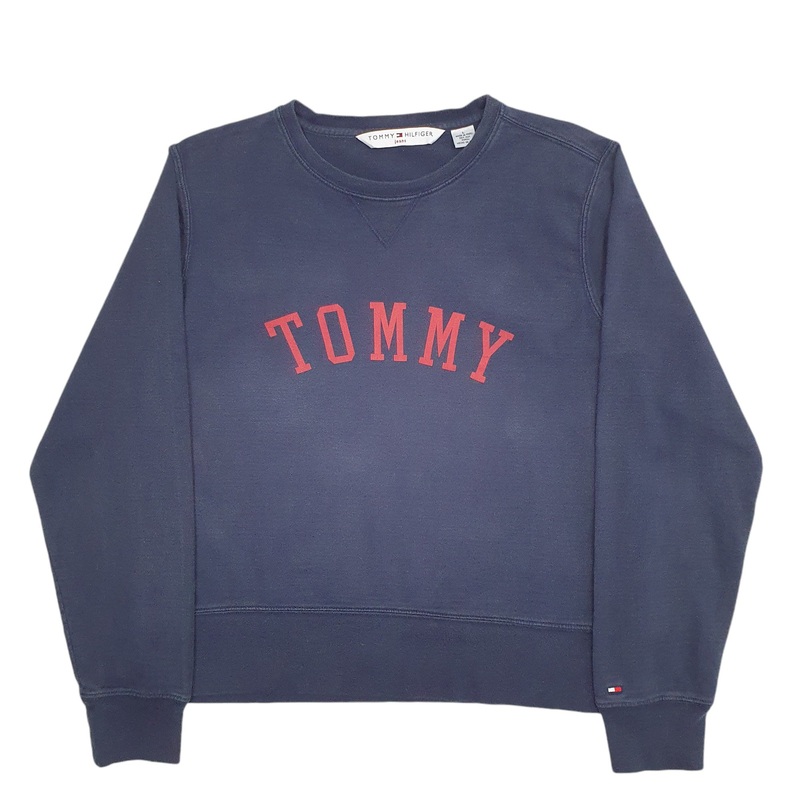 Tommy Hilfiger Spellout Crewneck Cotton Sweatshirt Jumper M