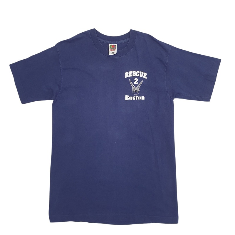 Fruit Of The Loom Single Stitch Vintage 90s Boston Short Sleeve Cotton Blend T Shirt Mens L