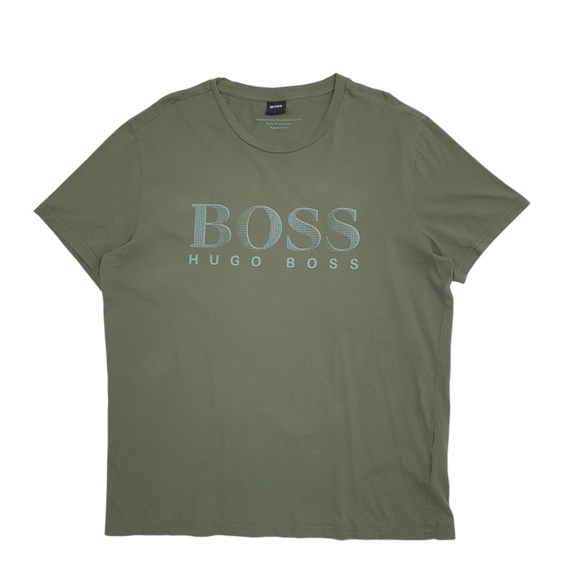 Hugo Boss Spellout Short Sleeve Cotton T Shirt Mens XL