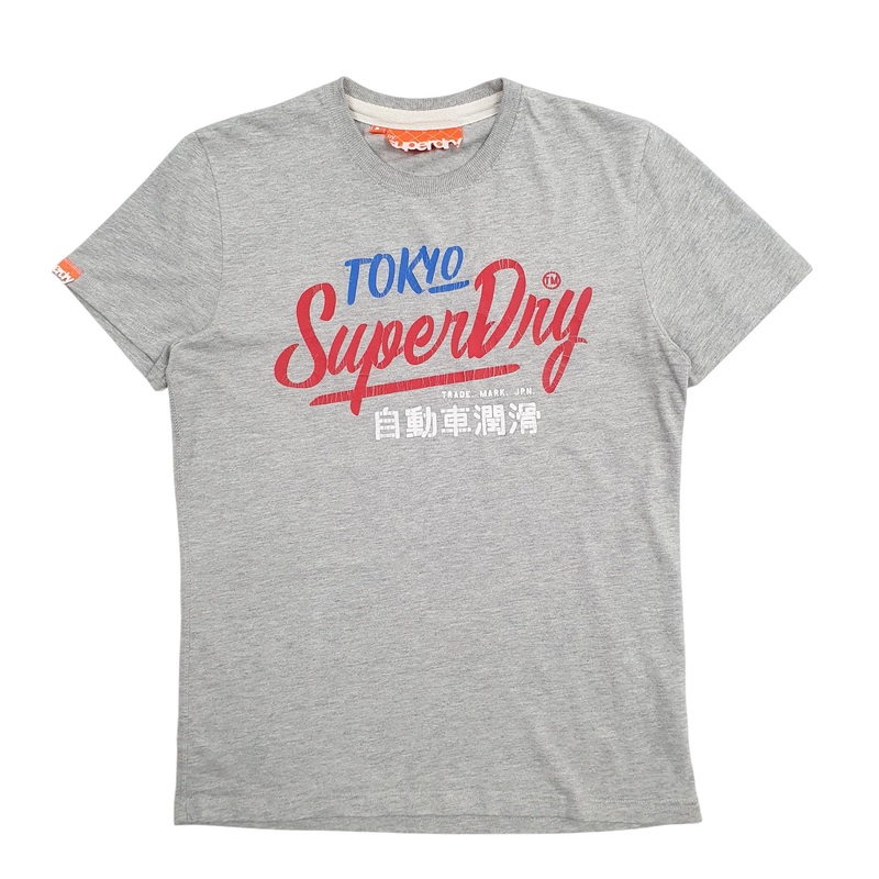 Superdry Spellout Short Sleeve Cotton Blend T Shirt Mens M
