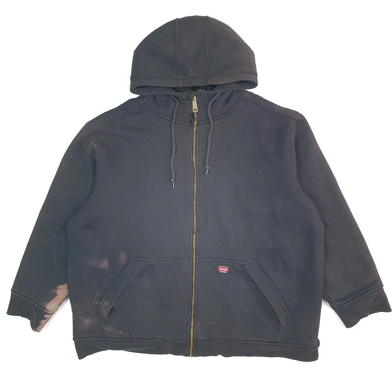 Wrangler Hoodie Sherpa Lined Thick Full Zip Cotton Blend Sweatshirt Jumper XXL