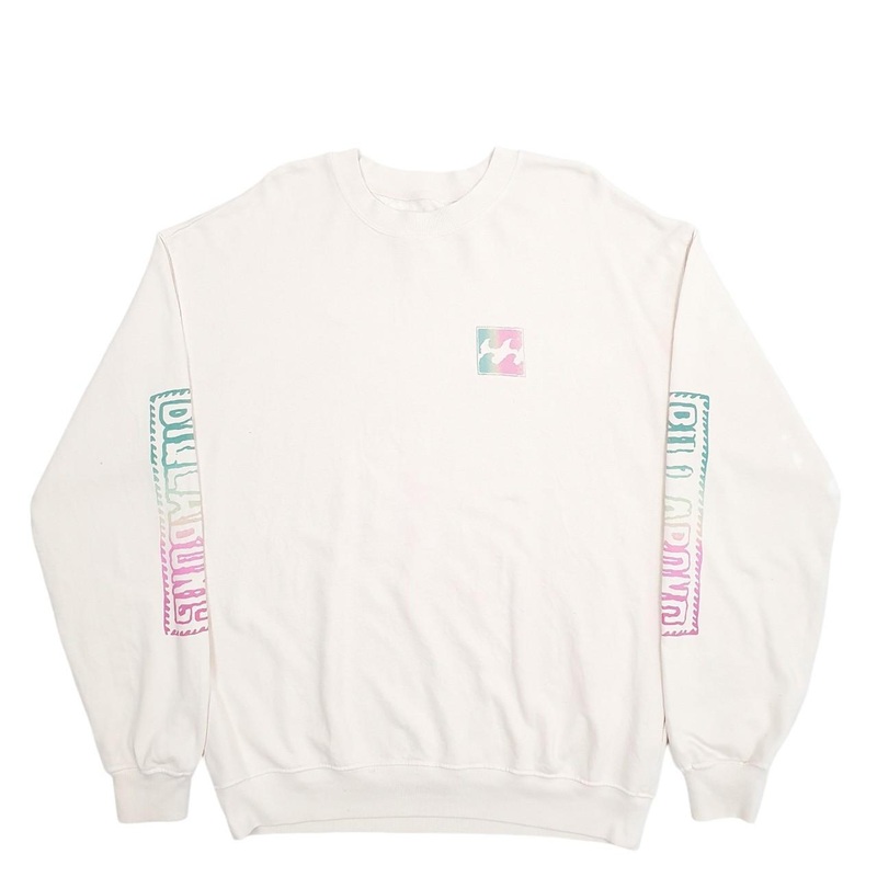Billabong Spellout Surfing Crewneck Cotton Blend Sweatshirt Jumper M
