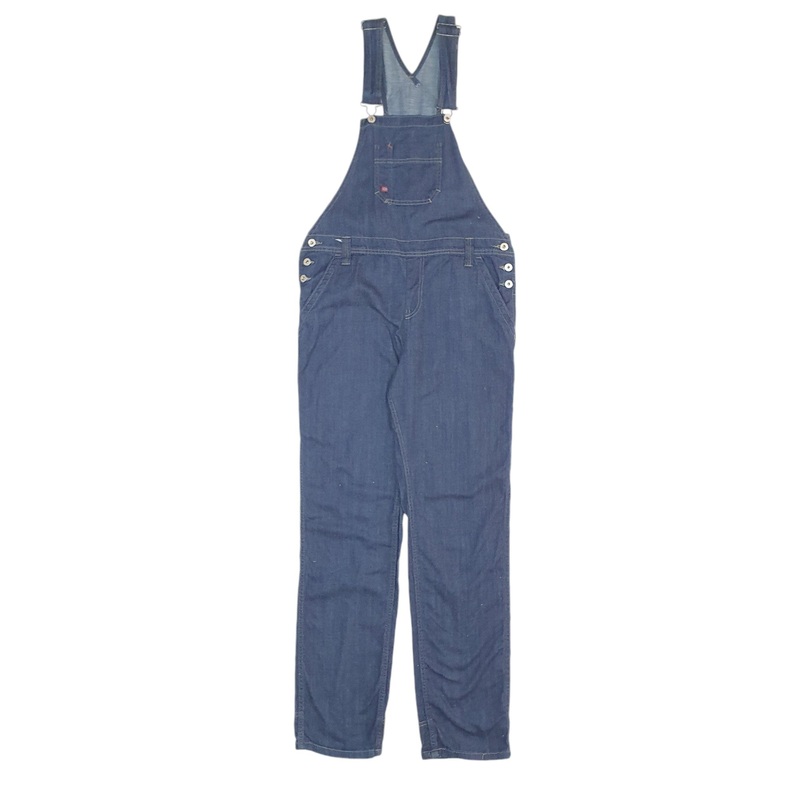 Mens Dickies Denim Overalls Bib Navy Dungaree Cotton  Trousers W30 L34