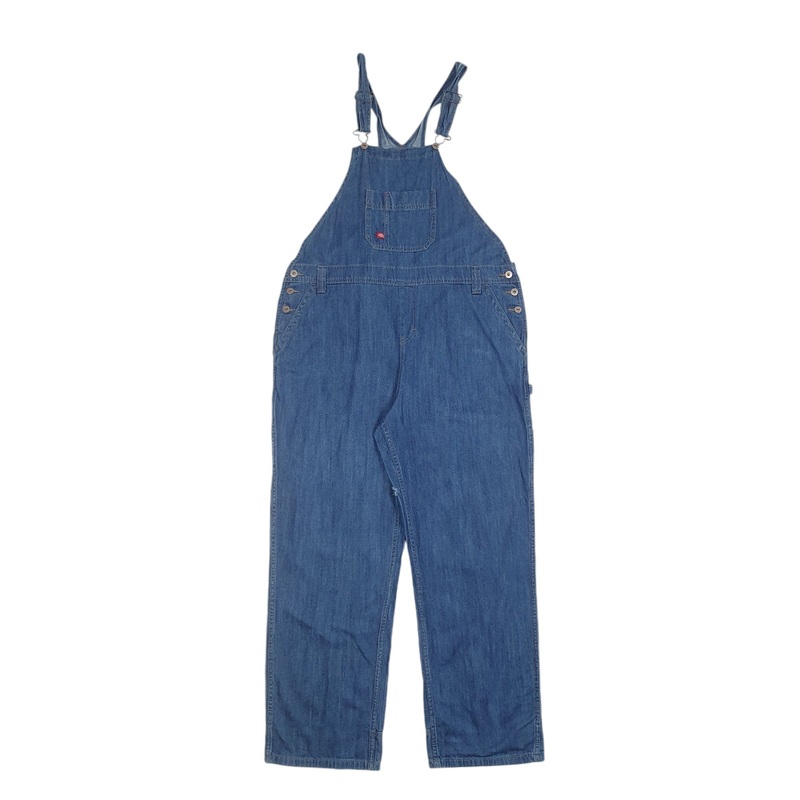 Mens Dickies Denim Overalls Bib White Dungaree Cotton  Trousers W38 L31