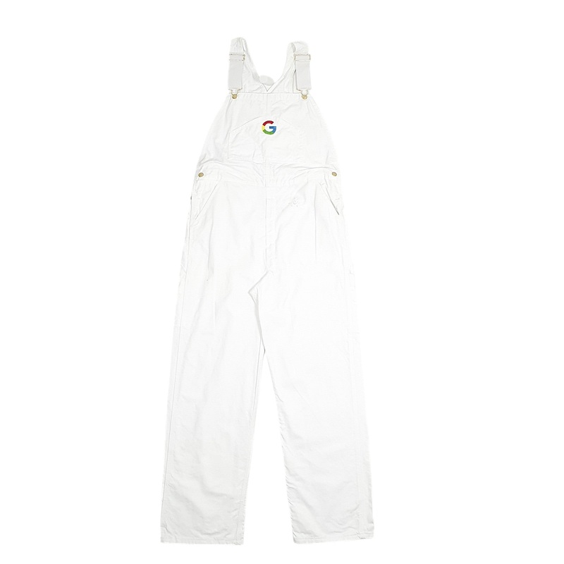 Mens Dickies Painters Denim Overalls Bib Google White Dungaree Cotton  Trousers W34 L32