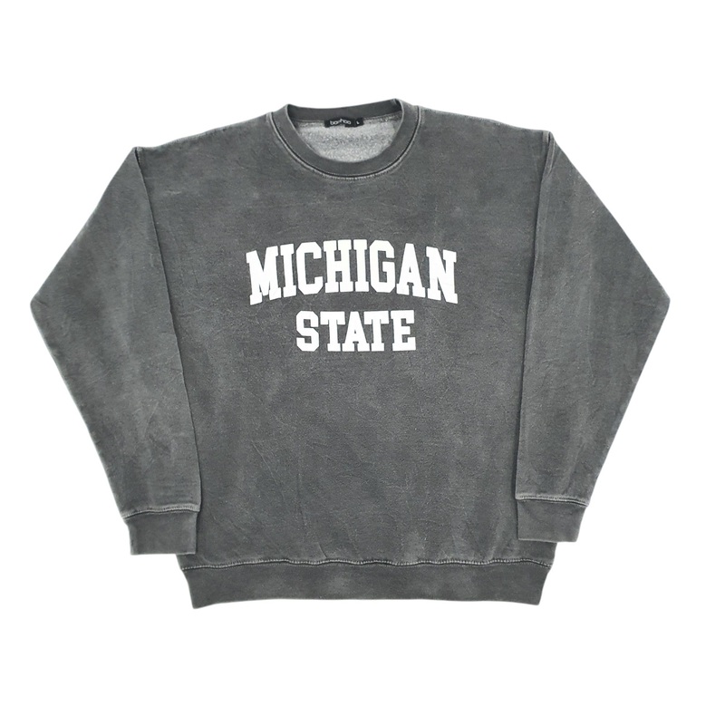 Boohoo Michigan State Crewneck Cotton Blend Sweatshirt Jumper Mens L