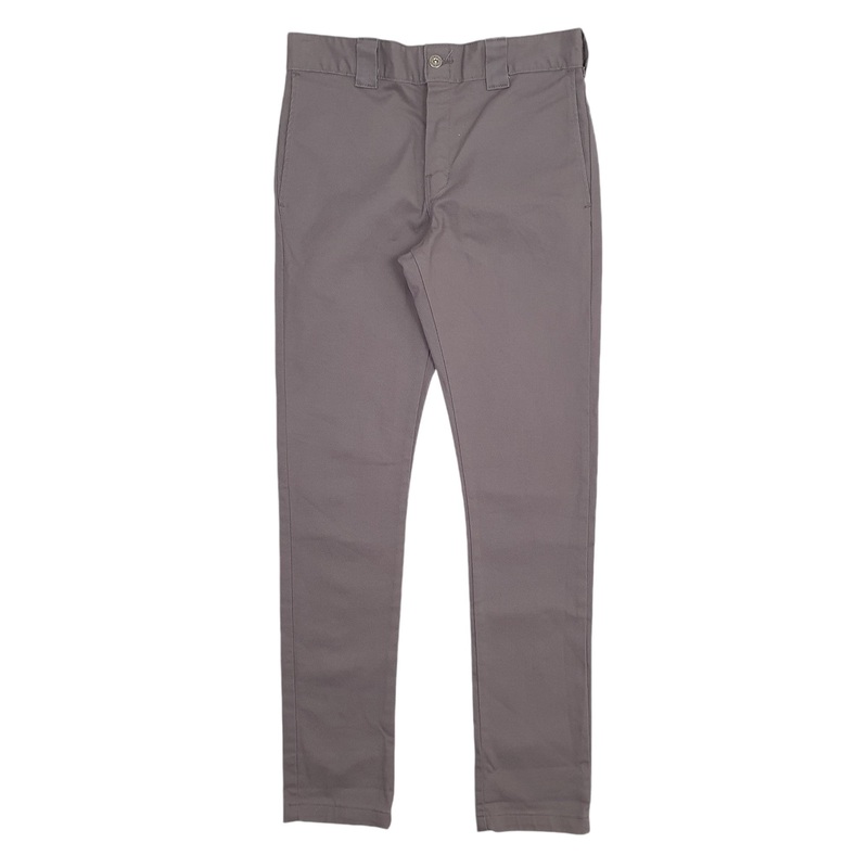 Mens Dickies Workwear Skinny Grey Chino Cotton  Trousers Mens W30 L32