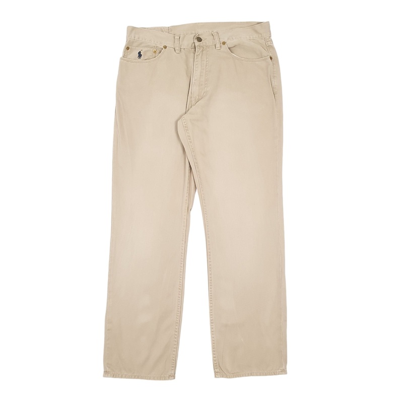 Mens Polo Ralph Lauren Beige Chino Cotton  Trousers Mens W34 L31