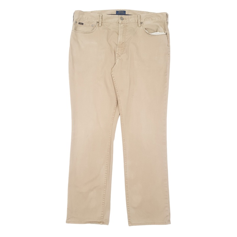 Mens Polo Ralph Lauren Beige Chino Cotton  Trousers Mens W38 L32