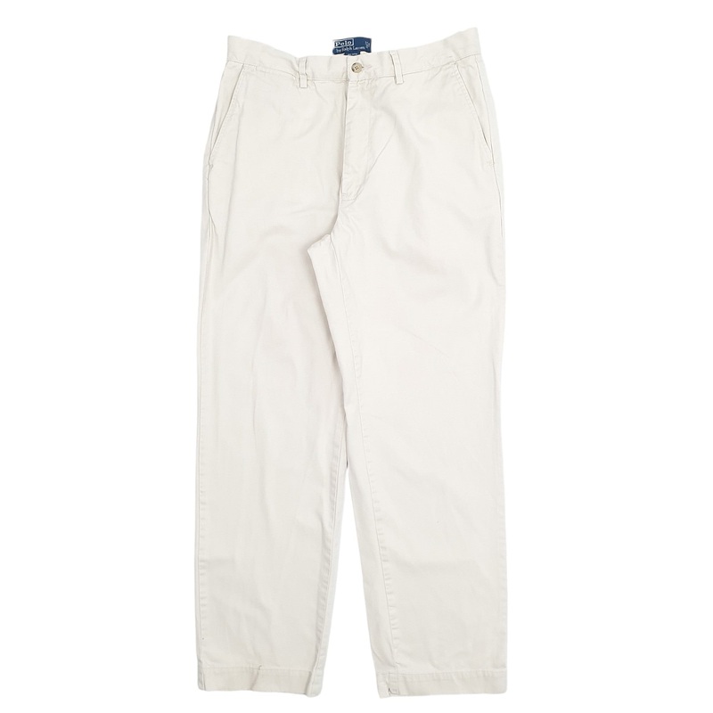 Mens Polo Ralph Lauren Cream Chino Cotton  Trousers Mens W32 L32