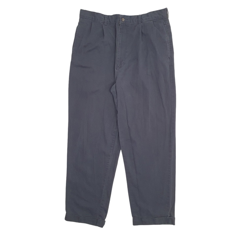 Mens Polo Ralph Lauren Hammond Pant Double Pleated Navy Chino Cotton  Trousers Mens W36 L30