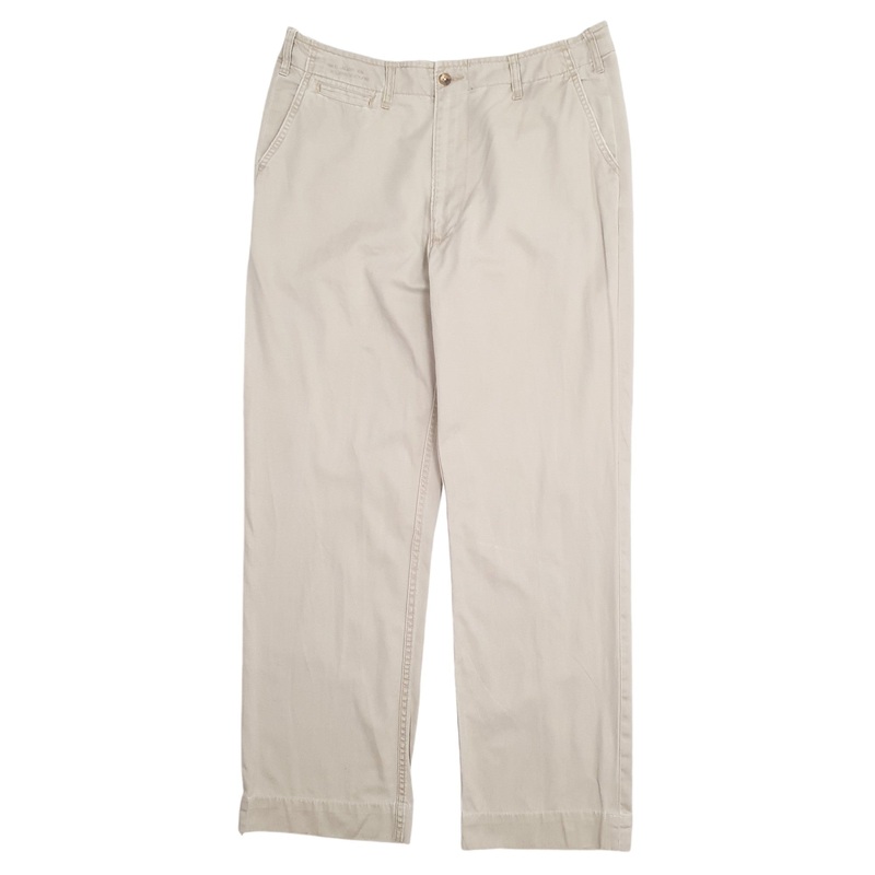 Mens Polo Ralph Lauren Jeans Company Beige Chino Cotton  Trousers Mens W34 L32