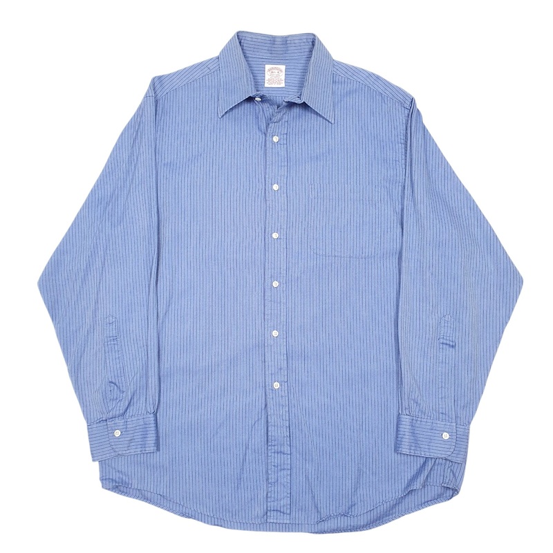 Brooks Brothers Long Sleeve Regular Fit Striped Cotton Shirt Mens L