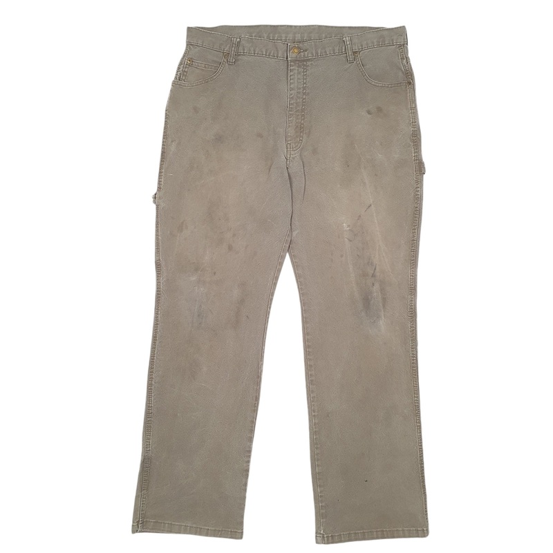 Mens Dickies Workwear Green Carpenter Cotton  Trousers Mens W38 L32