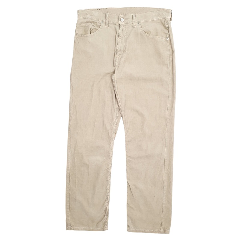 Mens Levis Beige Corduroy Cotton  Trousers Mens W34 L31