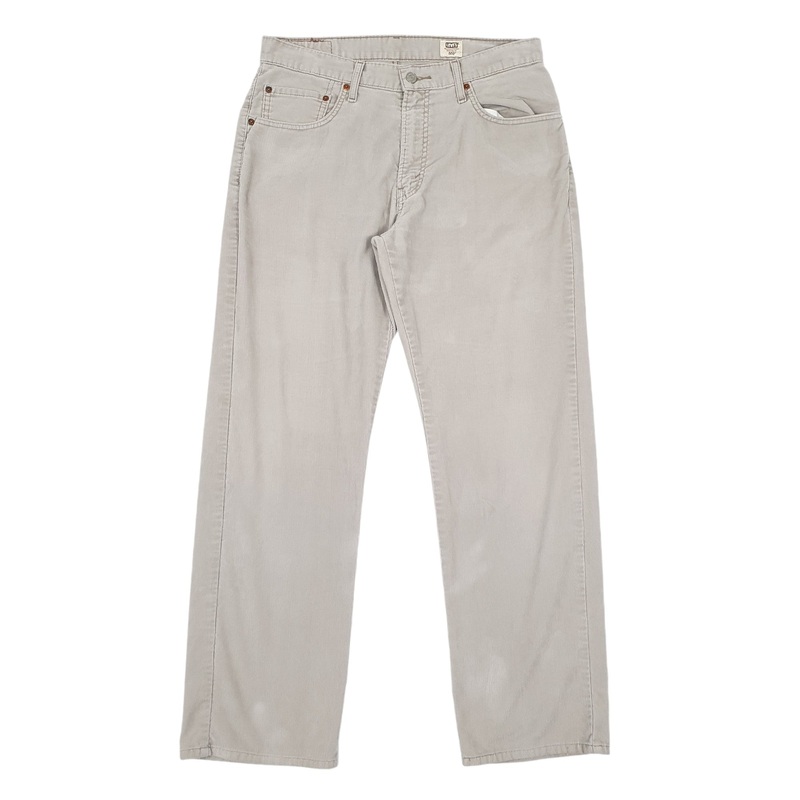Mens Levis Relaxed Grey Corduroy Cotton  Trousers Mens W34 L32