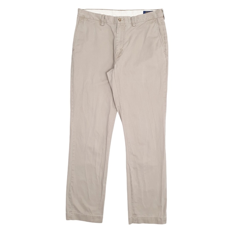 Mens Polo Ralph Lauren Classic Fit Beige Chino Cotton  Trousers Mens W34 L34