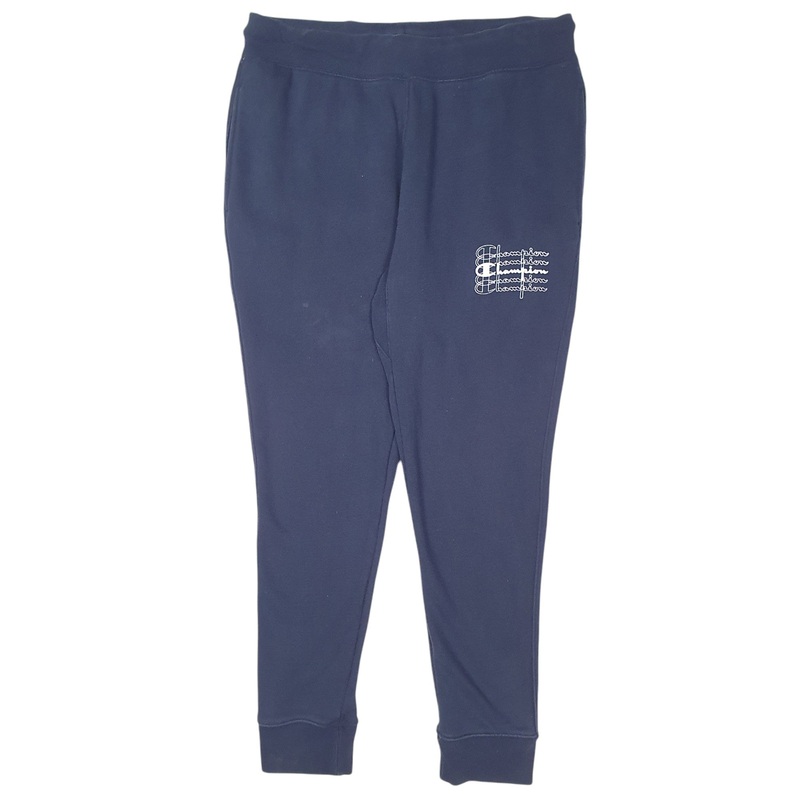 Mens Champion Reverse Weave XL Navy Jogger Cotton Blend  Trousers Mens W38 L30