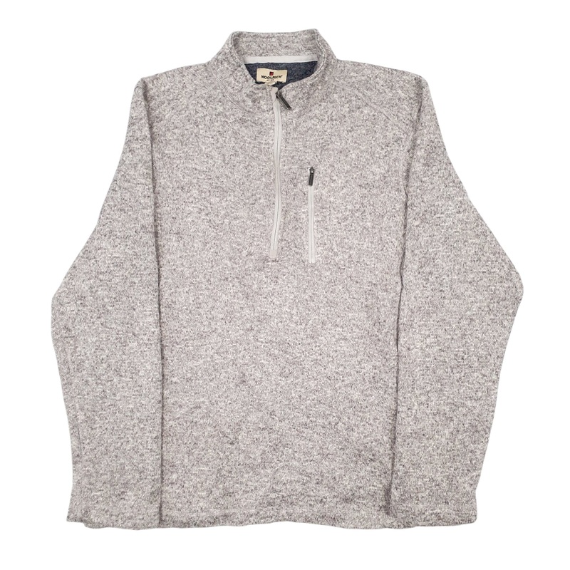 Woolrich Quarter Zip Polyester Fleece Sweatshirt Jumper Mens XXL
