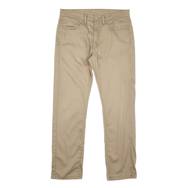 Mens Levis 513 Beige Chino Cotton Blend Trousers Mens W32 L30