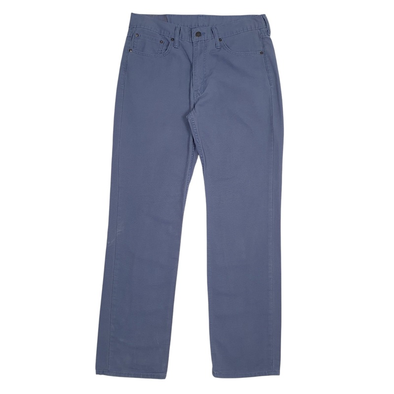 Mens Levis 514 Blue Chino Cotton Blend  Trousers Mens W33 L32