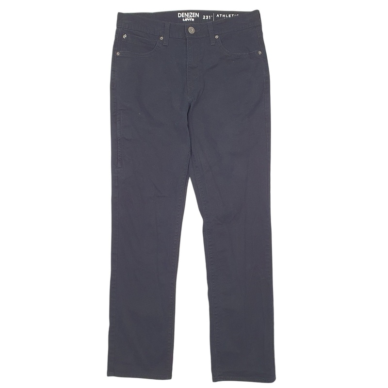 Mens Levis 231 Athletic Stretch Black Chino Cotton  Trousers Mens W30 L32