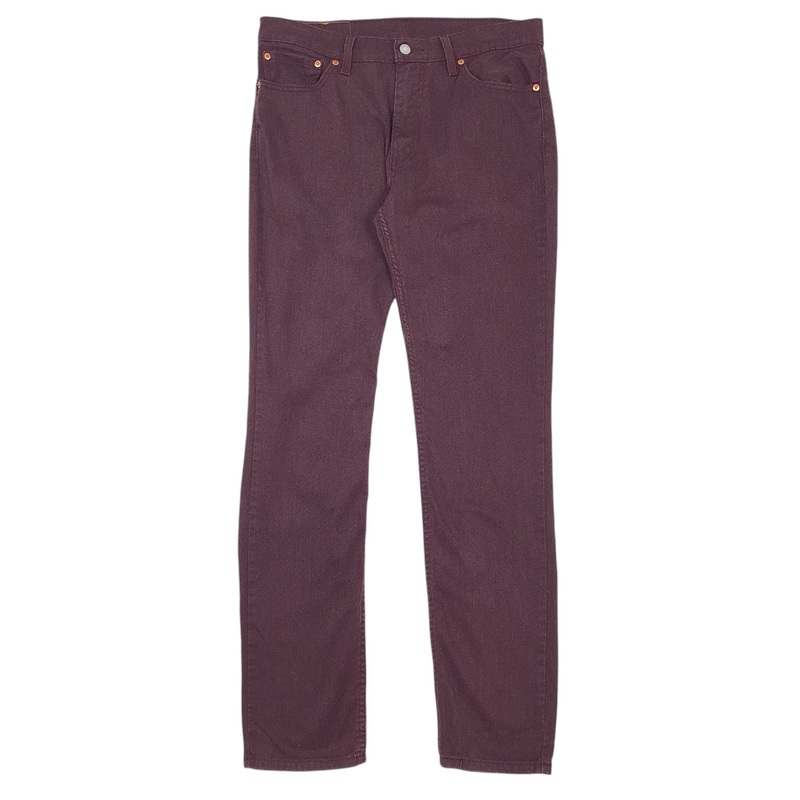 Mens Levis Burgundy Chino Cotton Blend  Trousers Mens W33 L34