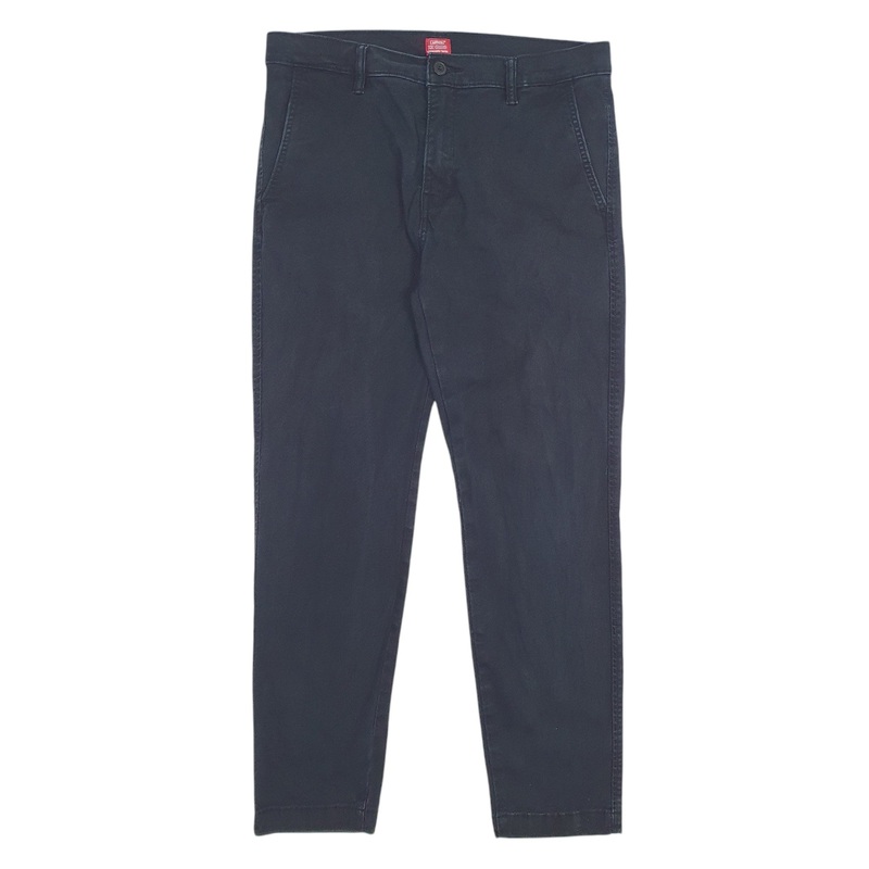 Mens Levis Navy Chino Cotton Blend  Trousers Mens W32 L30