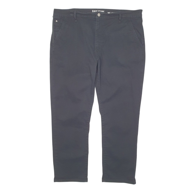 Mens Levis Signature S67 Athletic Stretch Black Chino Cotton  Trousers Mens W40 L30