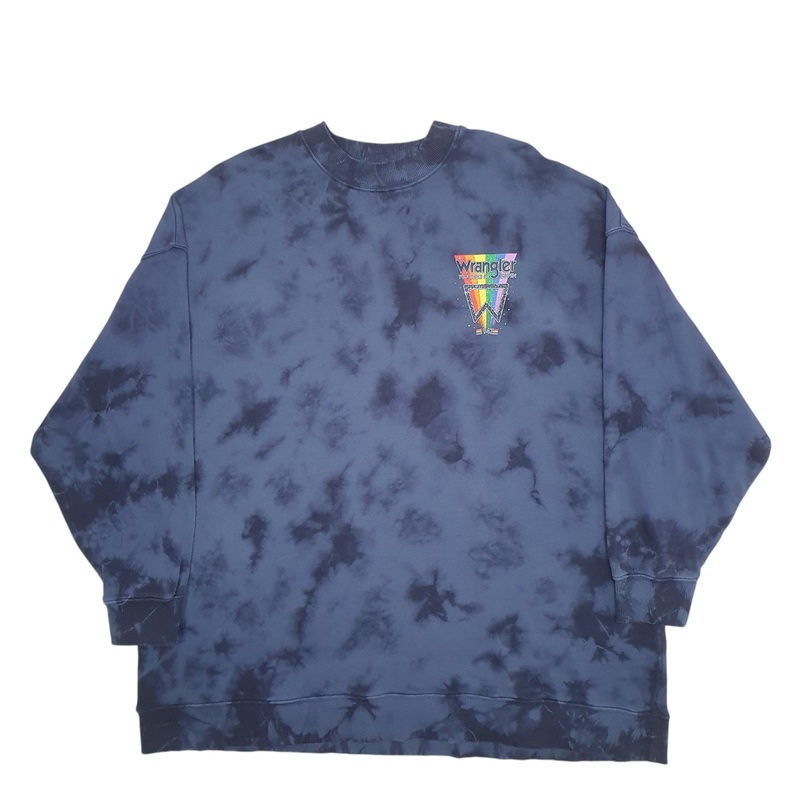Wrangler Tye dye Crewneck Cotton Blend Sweatshirt Jumper Mens XL