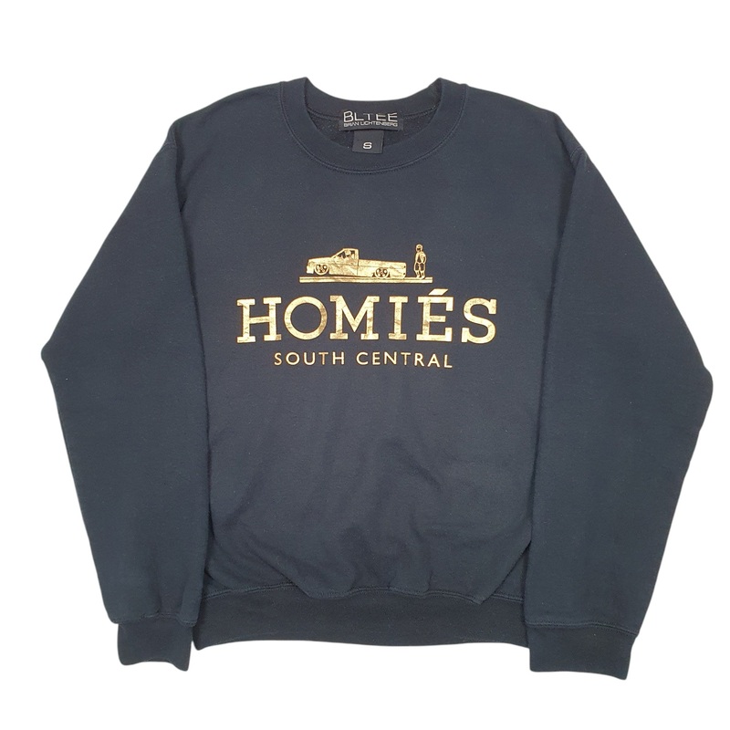 Brian Lichtenberg Homies South Central Spellout Made In USA Crewneck Cotton Blend Sweatshirt Jumper Mens S