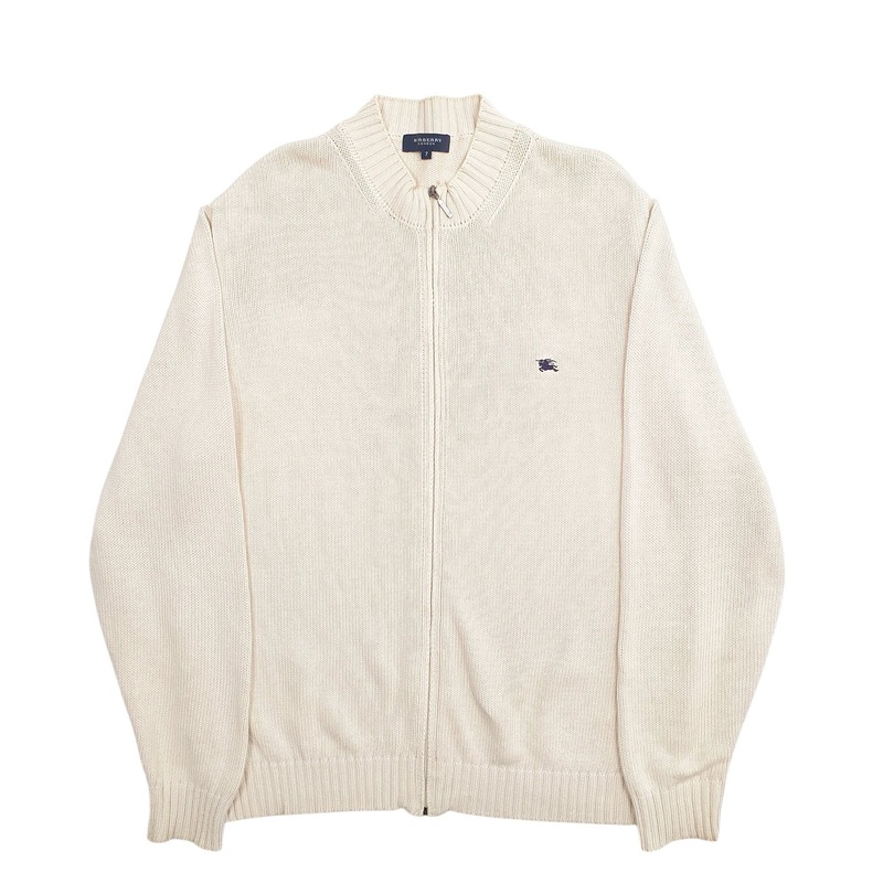 Burberry Full Zip Cotton Sweatshirt Jumper Mens L