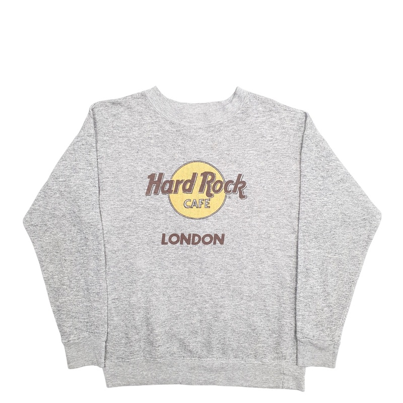 Hard Rock Cafe Hard Rock Cafe London Spellout Crewneck Cotton Blend Sweatshirt Jumper Mens S