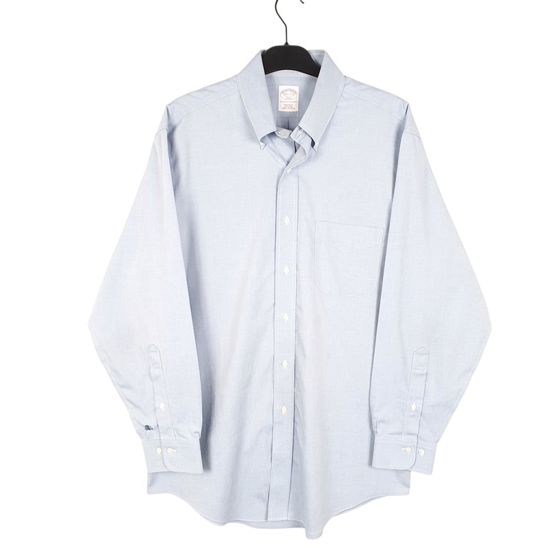 Brooks Brothers 346 Long Sleeve Regular Fit Cotton Shirt Mens M