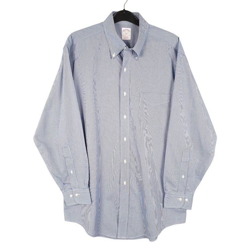 Brooks Brothers Houndstooth Long Sleeve Regular Fit Cotton Shirt Mens M