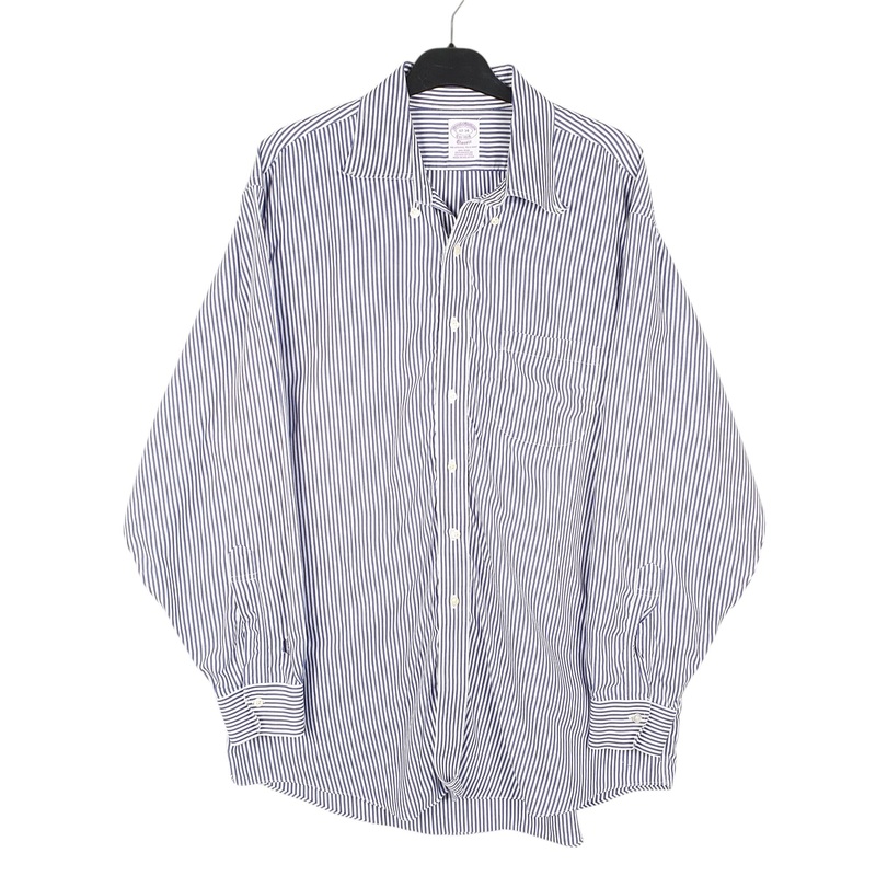 Brooks Brothers Long Sleeve Classic Fit Striped Cotton Shirt Mens XL