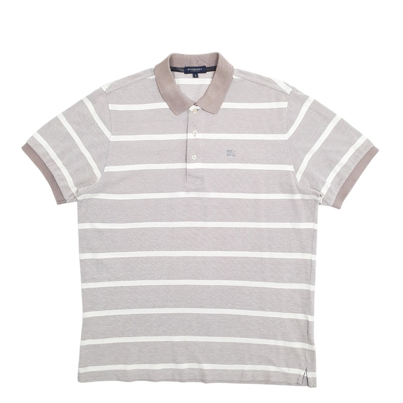 Burberry London Short Sleeve Cotton Polo Shirt Mens M