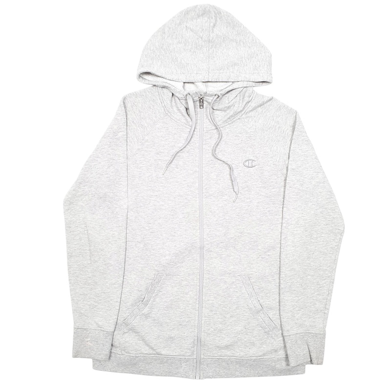 Champion Hoodie Full Zip Cotton Blend Sweatshirt Jumper Womens M