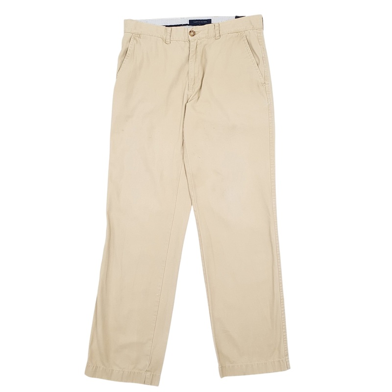 Mens Tommy Hilfiger Beige Chino Cotton  Trousers Mens W32 L32