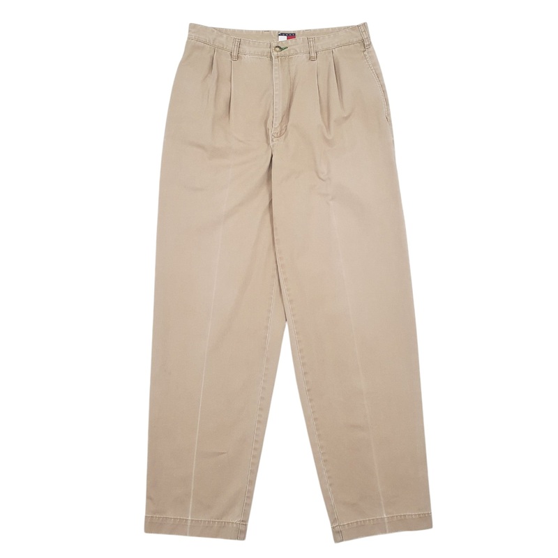 Mens Tommy Hilfiger Beige Chino Cotton  Trousers Mens W33 L32