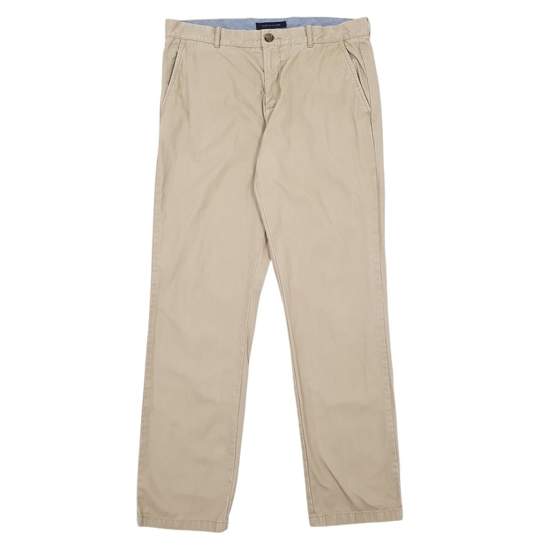 Mens Tommy Hilfiger Beige Chino Cotton  Trousers Mens W34 L32